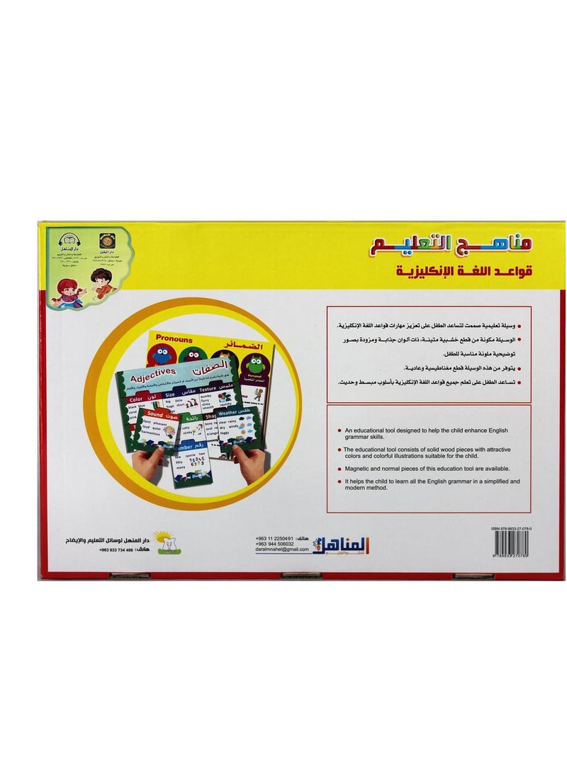 English grammar first stage educational puzzle
