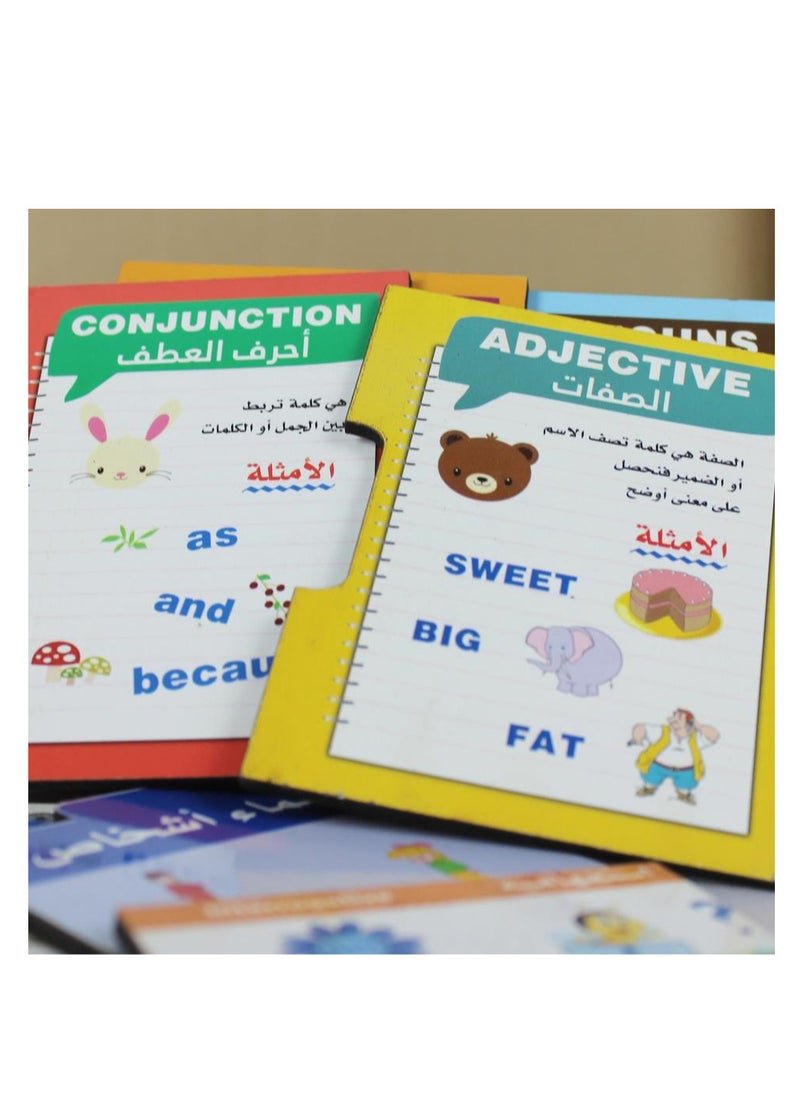 English grammar first stage educational puzzle