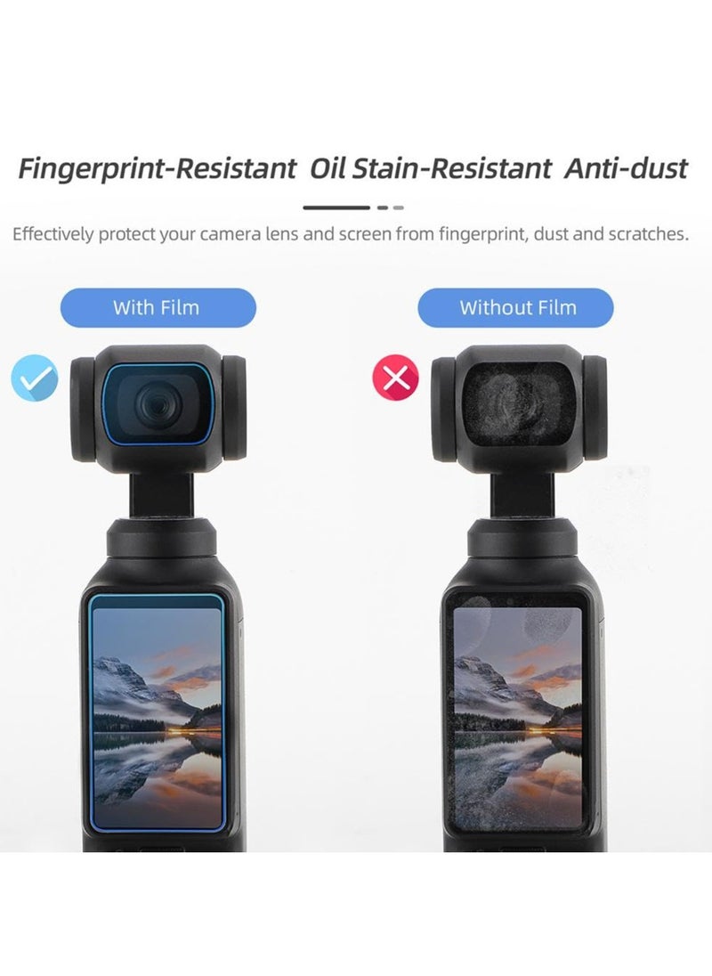 DJI Pocket 3 Lens and LCD Screen Protector, 9H Tempered Glass Film for Full Screen Protection, Touch Sensitive Accessories