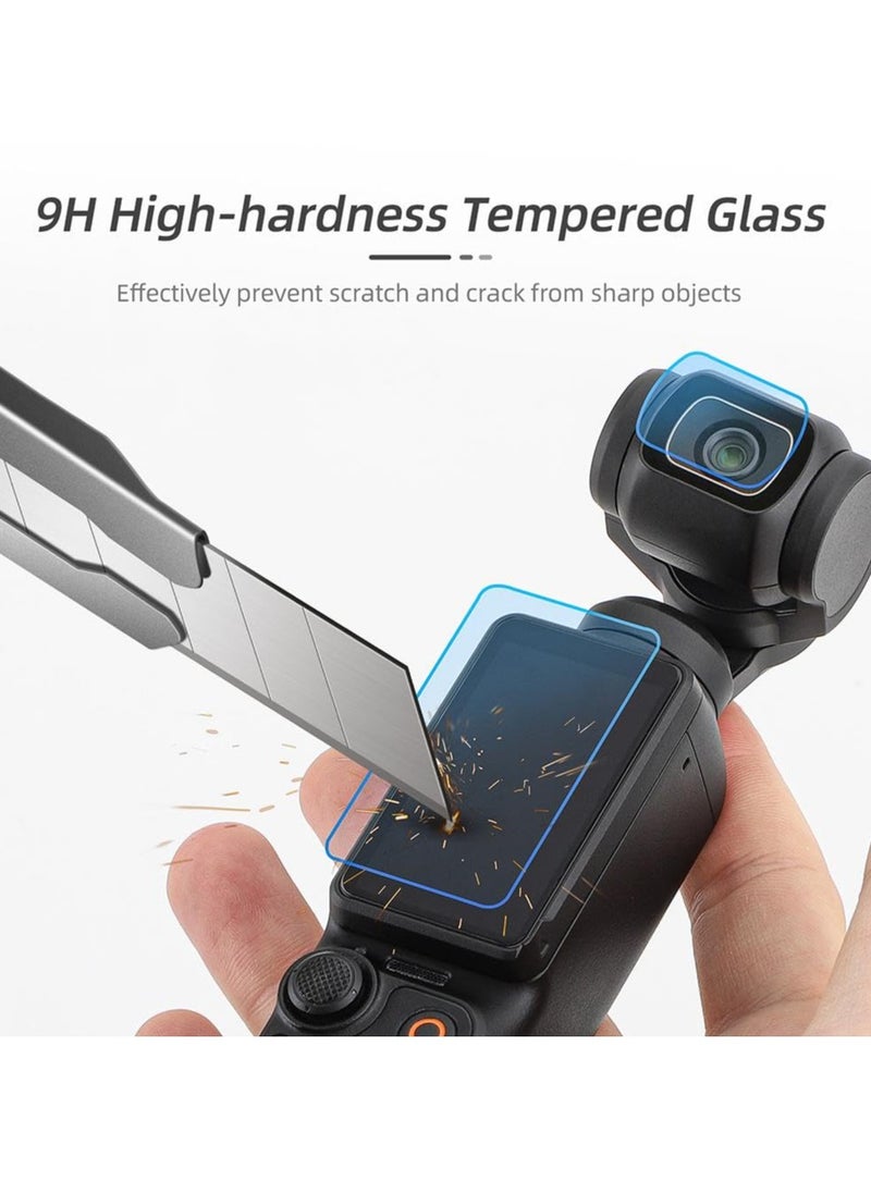 DJI Pocket 3 Lens and LCD Screen Protector, 9H Tempered Glass Film for Full Screen Protection, Touch Sensitive Accessories