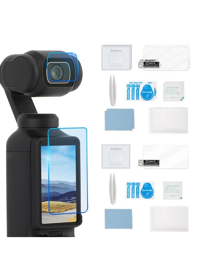 DJI Pocket 3 Lens and LCD Screen Protector, 9H Tempered Glass Film for Full Screen Protection, Touch Sensitive Accessories