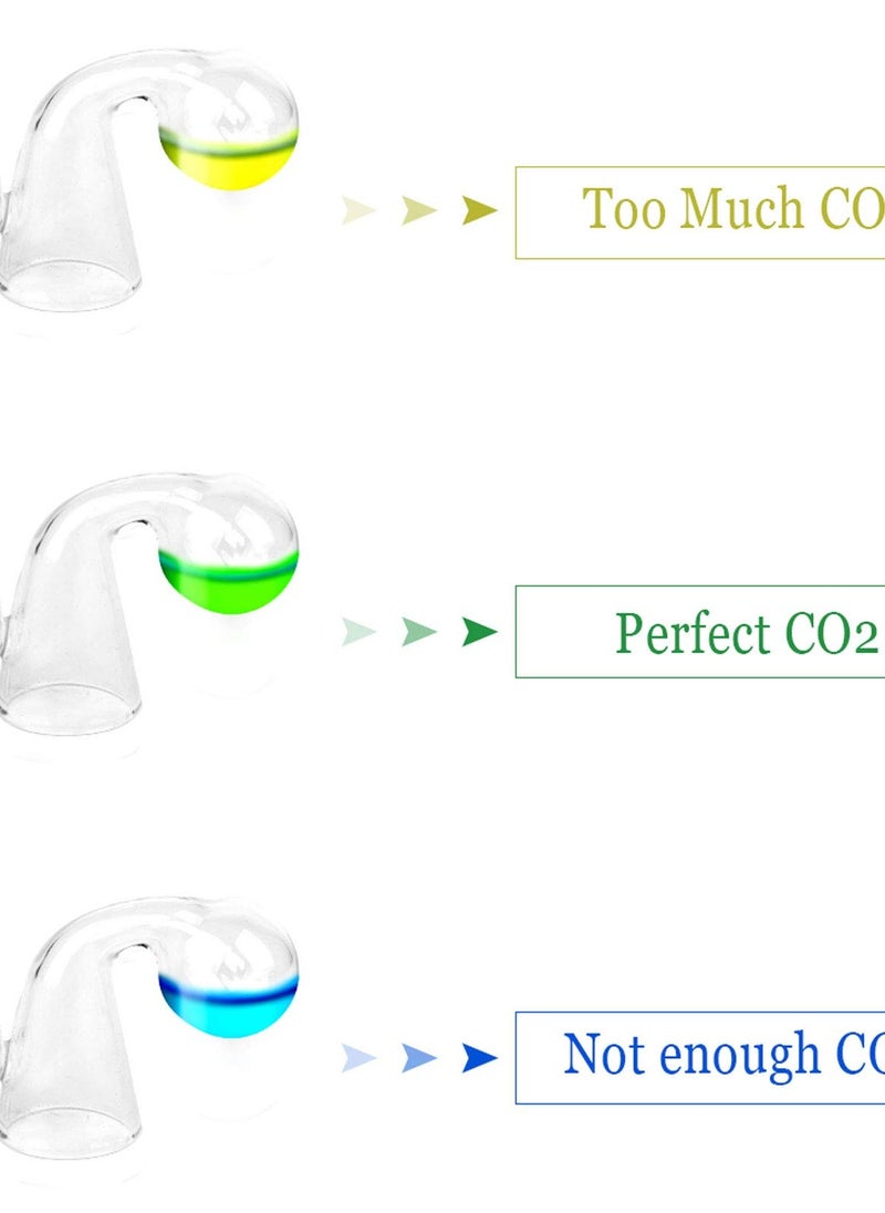 2 Pack CO2 Drop Checker, Aquarium CO2 Tester Monitor CO2 Glass Drop Checker Aquarium CO2 Detector for Planted Fish Tank