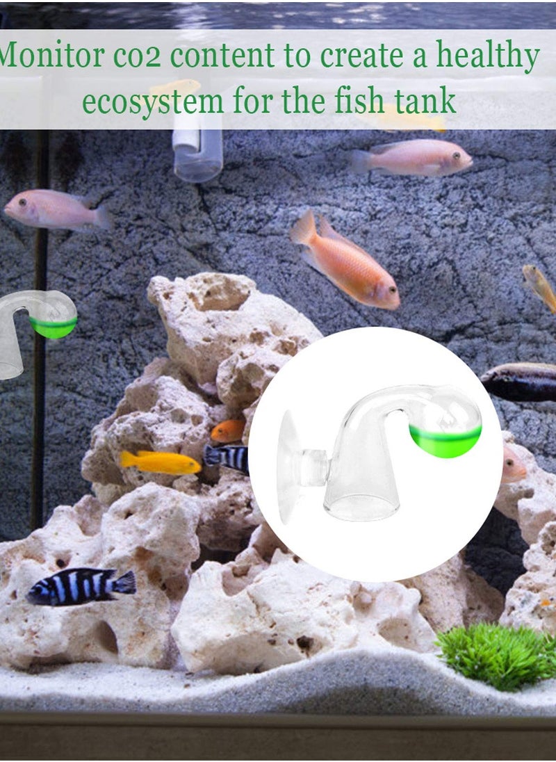 2 Pack CO2 Drop Checker, Aquarium CO2 Tester Monitor CO2 Glass Drop Checker Aquarium CO2 Detector for Planted Fish Tank