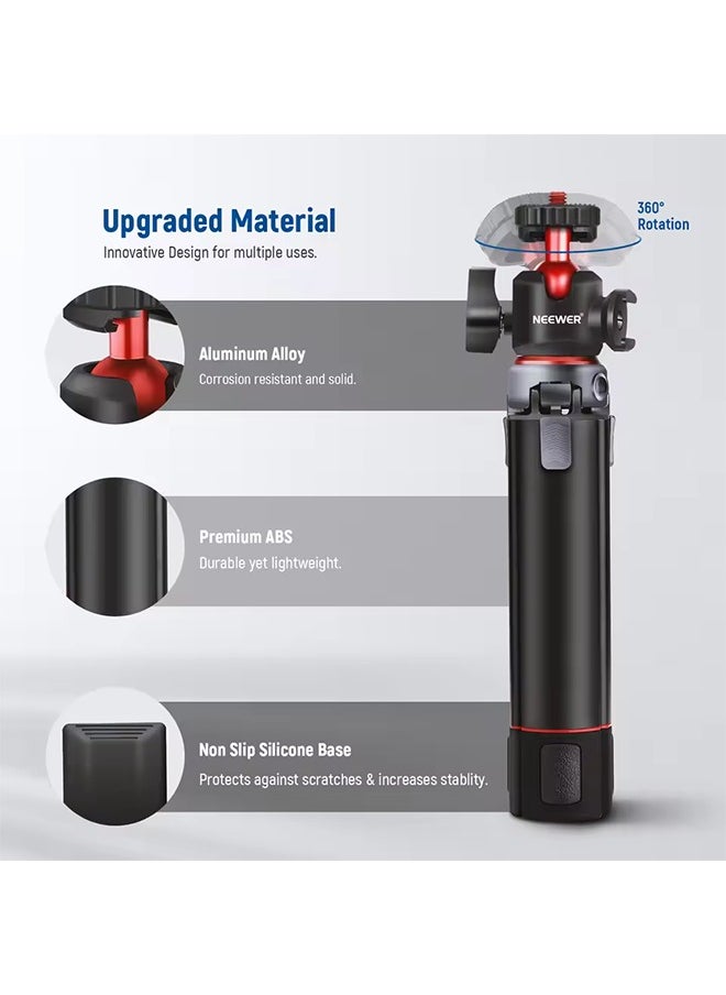 NEEWER Mini Camera Tripod with 360° Adjustable Ball Head and Accessory Shoe Extendable Vlogging Table Tripod For Camera iPhone