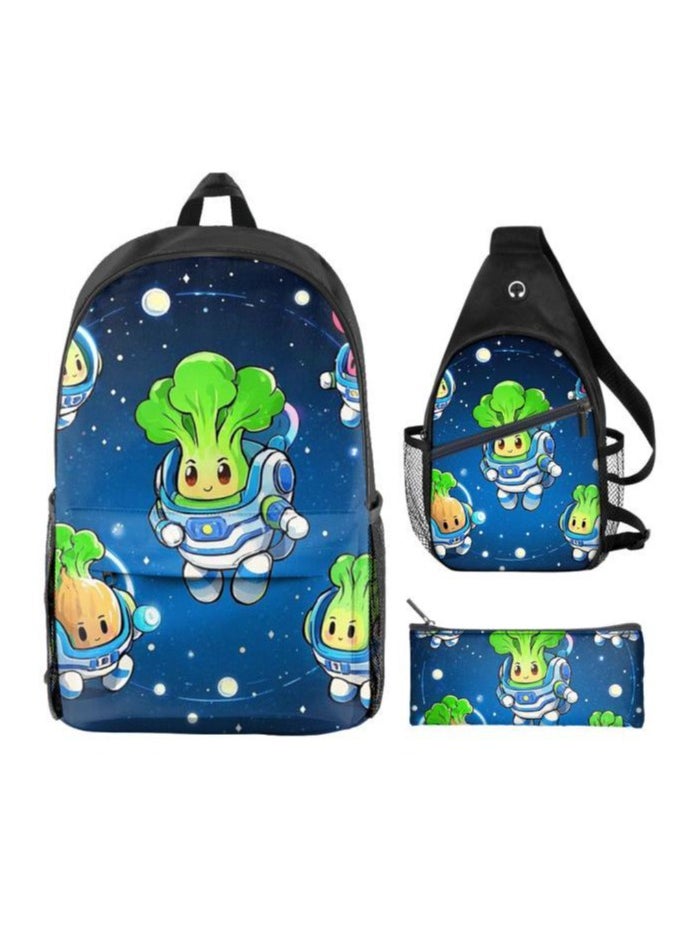Universal cartoon new three-piece schoolbag - 659