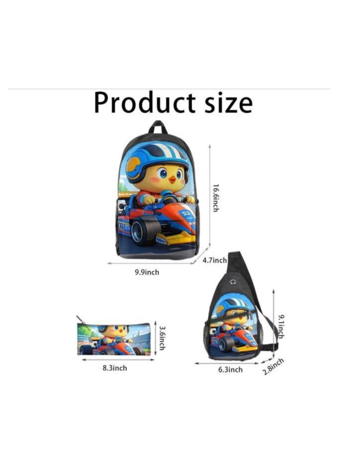 Universal cartoon new three-piece schoolbag - 657
