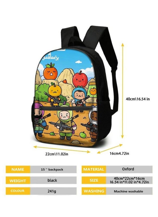 Cartoon three-piece schoolbag with zipper - 879
