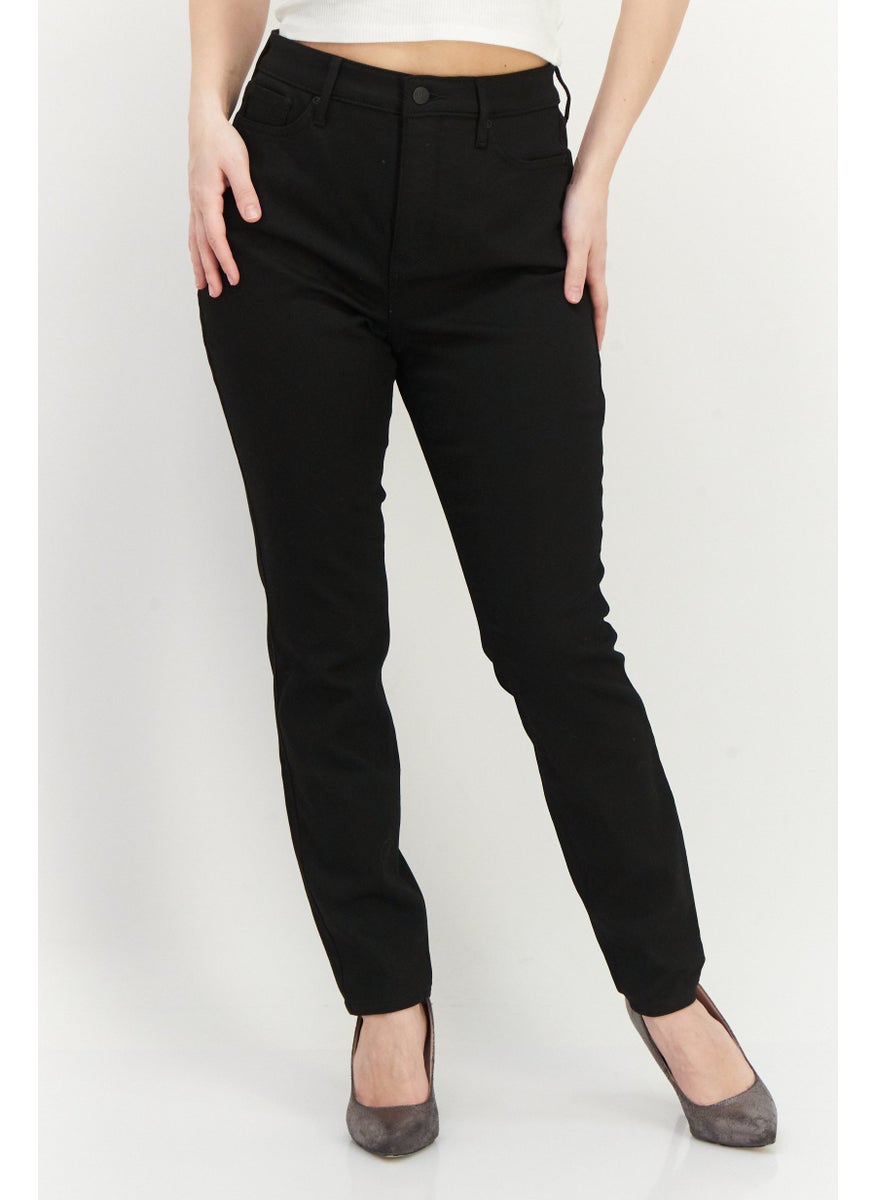 Women Skinny Fit High Waist Stretchable Denim, Black