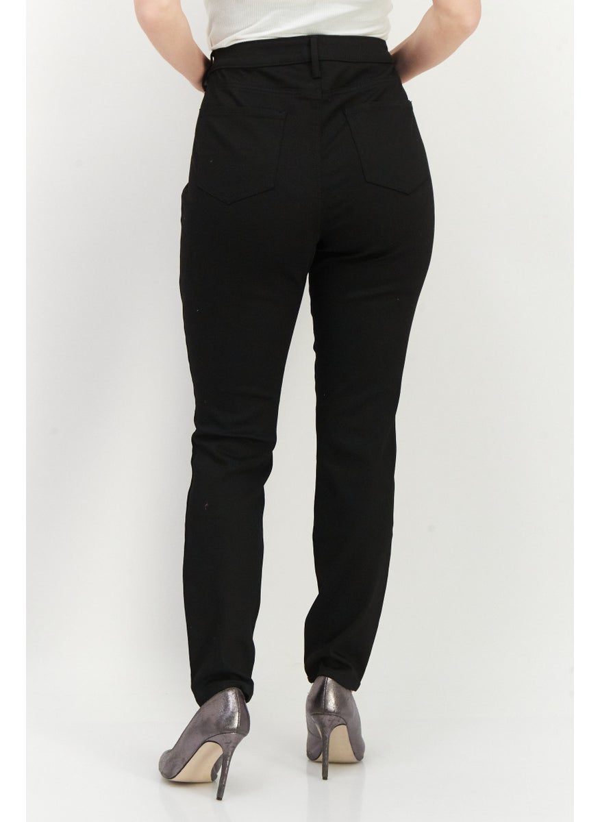 Women Skinny Fit High Waist Stretchable Denim, Black