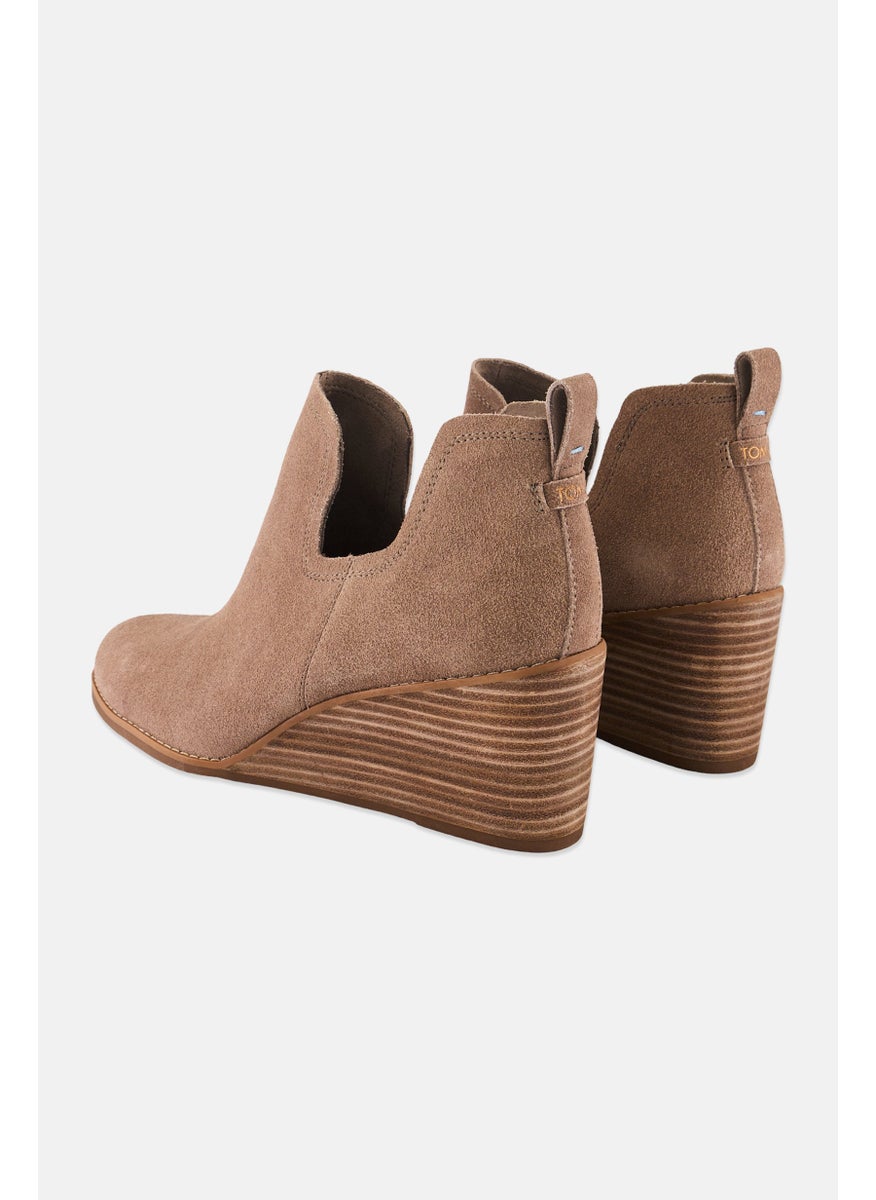 Women Kallie Hidden Ankle Boots, Taupe Grey