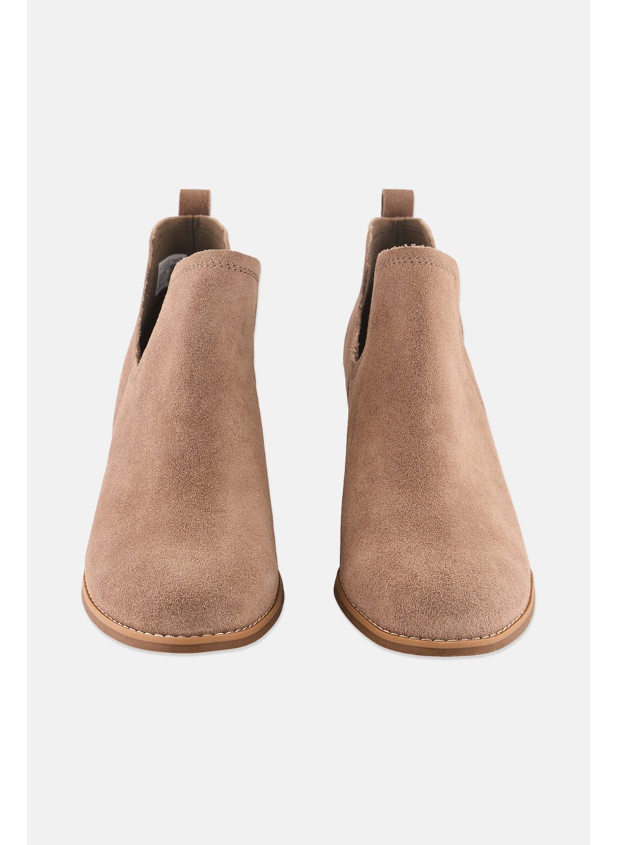 Women Kallie Hidden Ankle Boots, Taupe Grey