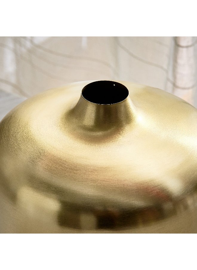 Avya Metal Round Belly Vase - 28x28x30 cm