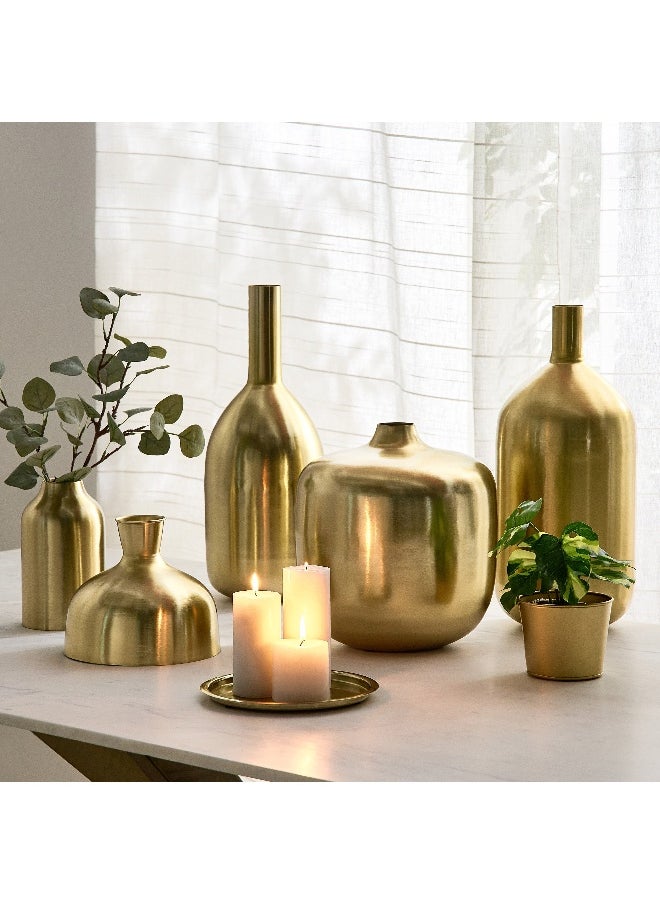 Avya Metal Round Belly Vase - 28x28x30 cm