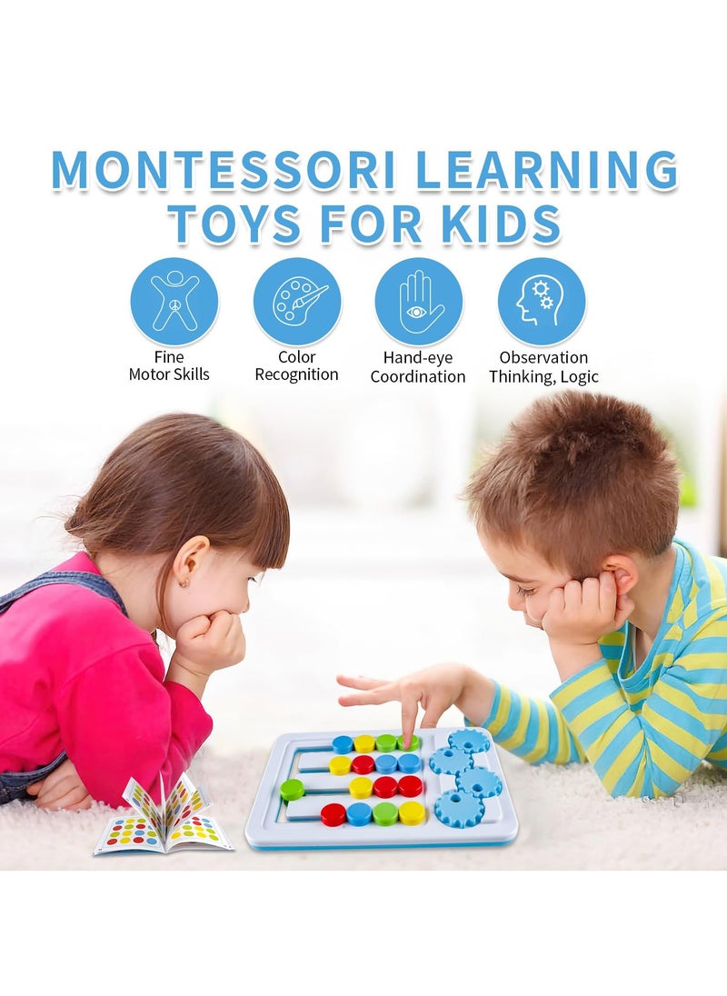 Color Matching Puzzle Toys, Montessori Learning Toys u0026 Color Sorting Early Education, STEM Toys Brain Teasers Game, Travel Learning Gift Toys for Kids Ages 3 +, Brain Teasers Logic Game