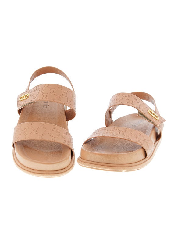 Beira Rio Ladies Flat Sandals Nude | Made In Brazil