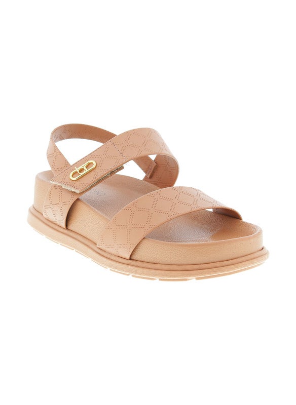 Beira Rio Ladies Flat Sandals Nude | Made In Brazil