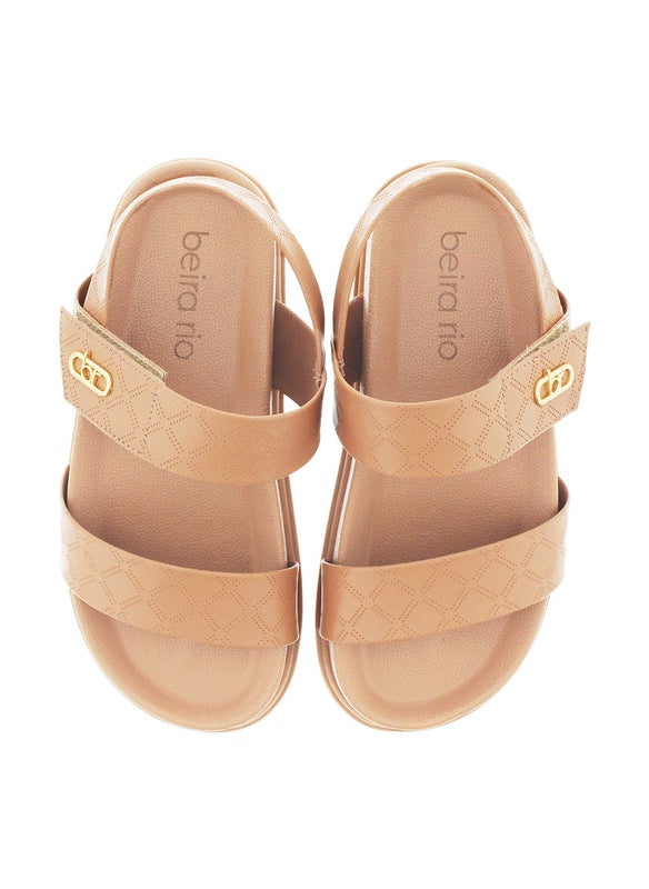 Beira Rio Ladies Flat Sandals Nude | Made In Brazil