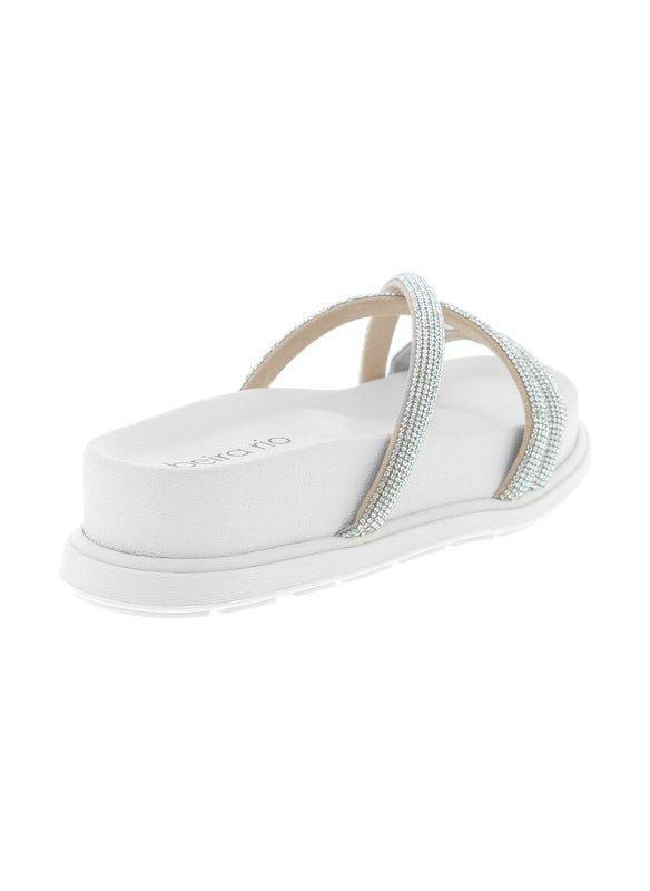 Beira Rio Ladies Flat Sandals Off White | Made In Brazil