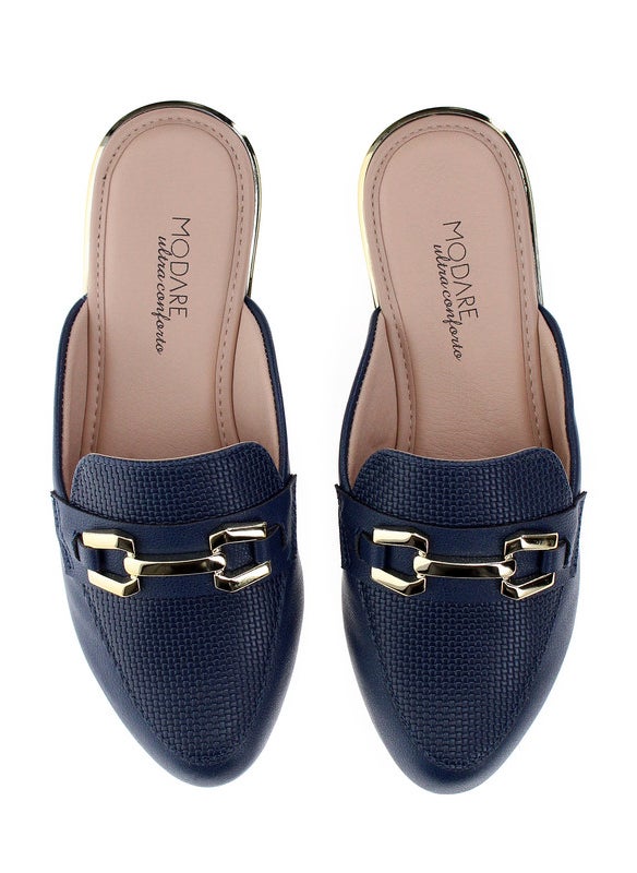 Modare Ladies Flat Sandals Navy Blue | Made In Brazil