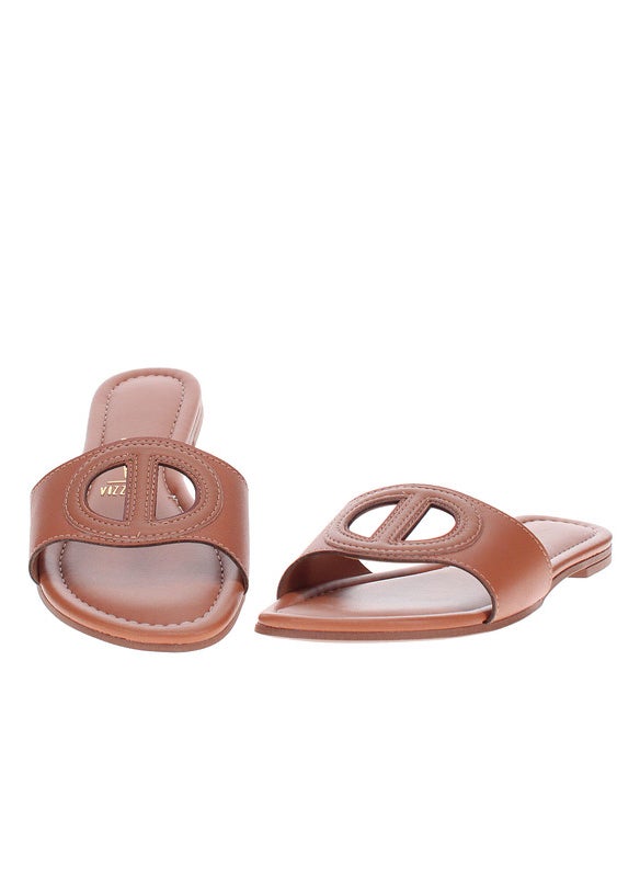 Vizzano Ladies Flat Sandals Brown | Made In Brazil