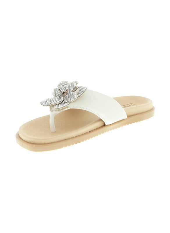 Moleca Ladies Flat Sandals Off White | Made In Brazil