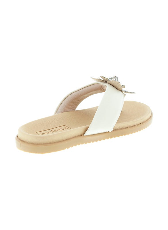 Moleca Ladies Flat Sandals Off White | Made In Brazil