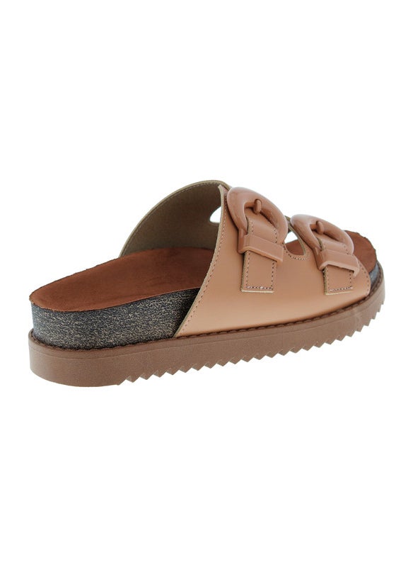 Moleca Ladies Flat Sandals Nude | Made In Brazil