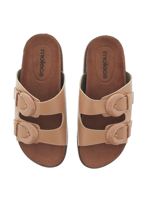 Moleca Ladies Flat Sandals Nude | Made In Brazil
