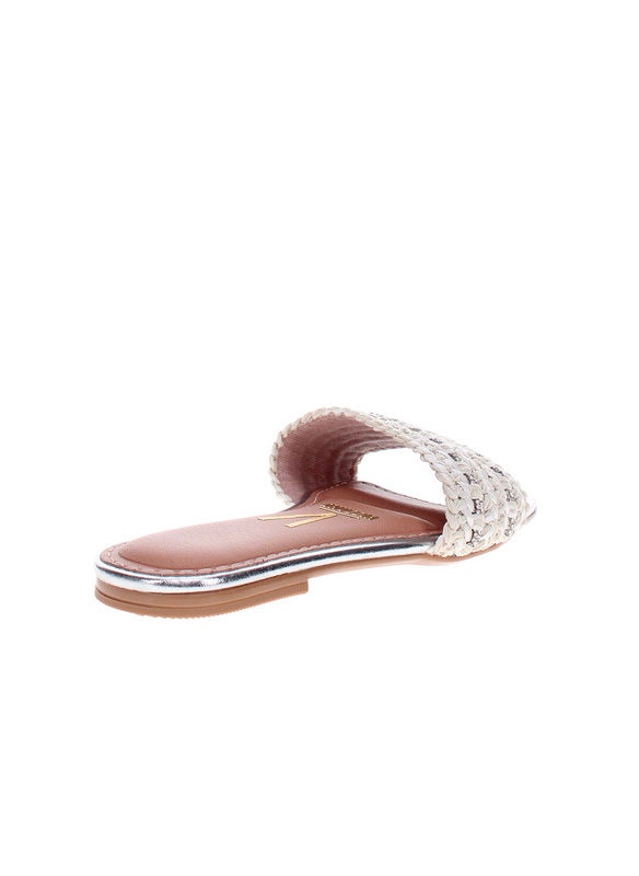 Vizzano Ladies Flat Sandals Off White | Made In Brazil