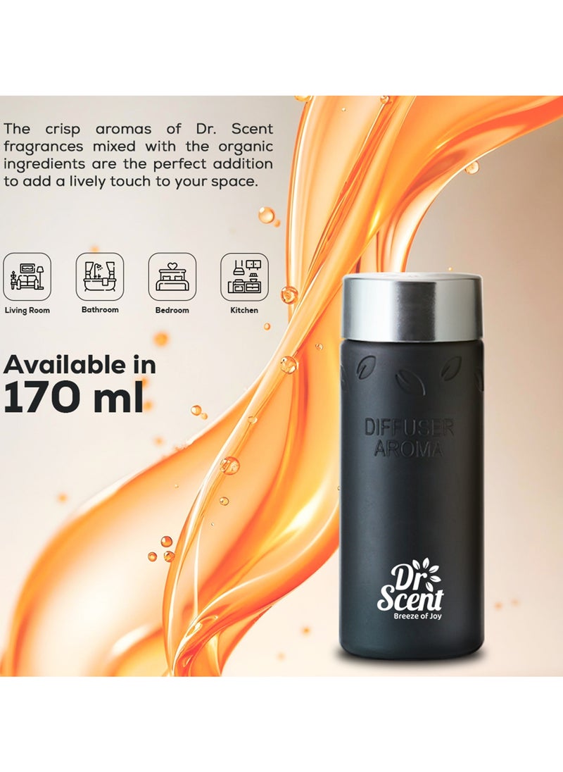 Dr Scent Diffuser Aroma Crystal, Feel the Distinctive Notes of Apple Juice, with Fresh Sicilian Lemon and Notes of Peach, Ending with Strong Notes of Apple Blossom (170ml)