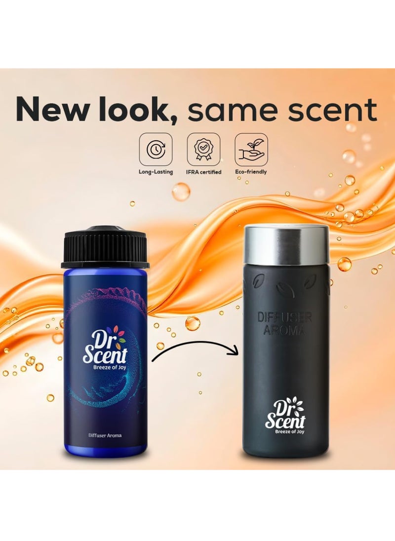 Dr Scent Diffuser Aroma Crystal, Feel the Distinctive Notes of Apple Juice, with Fresh Sicilian Lemon and Notes of Peach, Ending with Strong Notes of Apple Blossom (170ml)