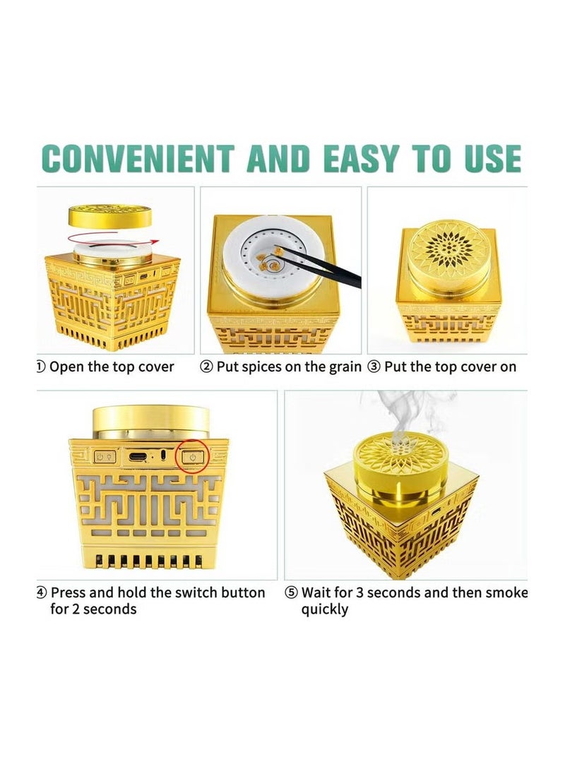 Bakhoor Arabic Electric Incense Oud Burner with Full Quran Muslim Speaker Remote and App Control