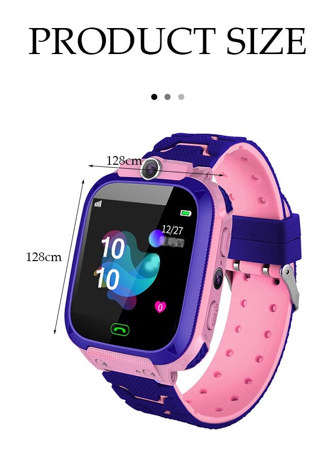 Children's smartwatch, IP67 waterproof system can locate phone watch, with high definition touch screen ，camera, music player, alarm clock and other functions, 400mAh