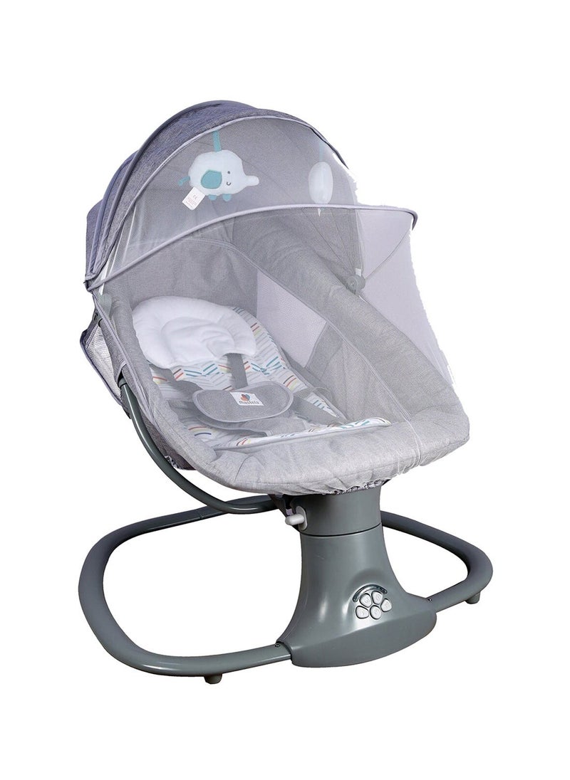 3-in-1 Electric Baby Rocker and Bouncer with Canopy, Soothing Music & Hanging Toys –