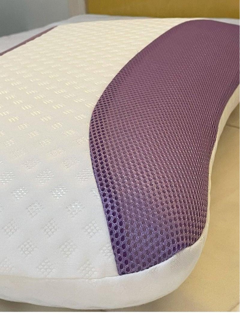 Lavender Infused Memory Foam Pillow | Hypoallergenic & Breathable |Removable cover - 60x40x12cm