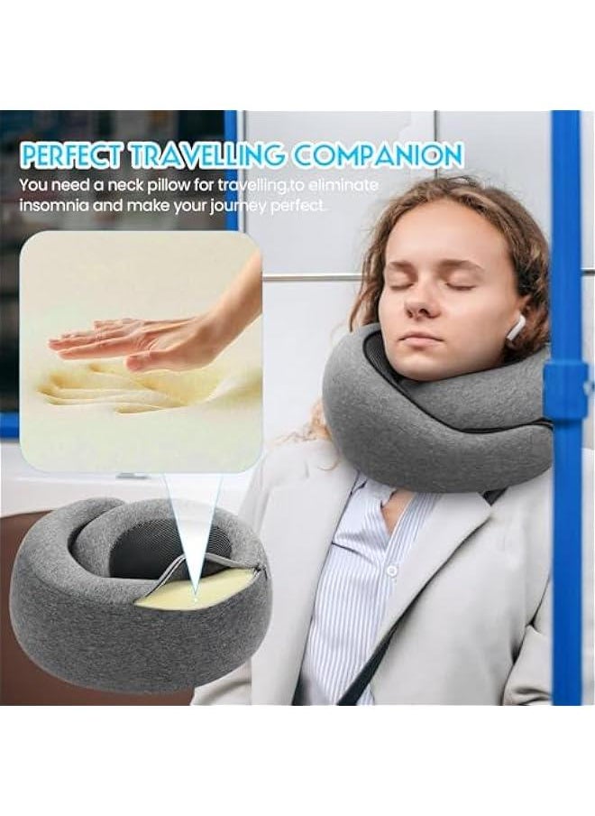 2024 New Memory Foam Travel Pillow for Airplanes,Neck Pillow for Traveling,Neck Plus Travel Pillow,Neck Plus Travel Neck Pillow
