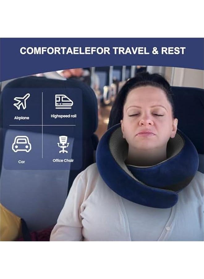 2024 New Memory Foam Travel Pillow for Airplanes,Neck Pillow for Traveling,Neck Plus Travel Pillow,Neck Plus Travel Neck Pillow