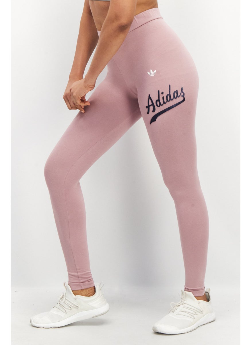 Women Tight Fit Training Leggings, Magic Mauve/Navy