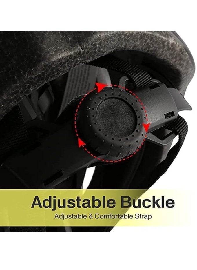 Adult bicycle helmet with detachable magnetic goggles, road and mountain riding protective helmet, adjustable size,unisex，blue