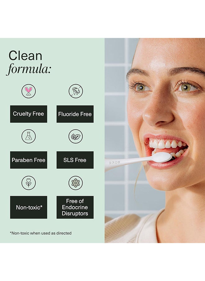 Fluoride Free Toothpaste, Nano Hydroxyapatite, For Teeth Whitening And Remineralizing, Sensitive Teeth, Dentist Recommended For Adult, Kids, Natural Peppermint Flavor Ela Mint, 4OZ