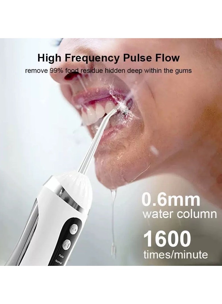 Rechargeable Cordless Water Flosser with Multiple Tips Electric Dental Water Flosser for Effective Teeth CleaningUSB Rechargeable Water Flosser for Home & Travel