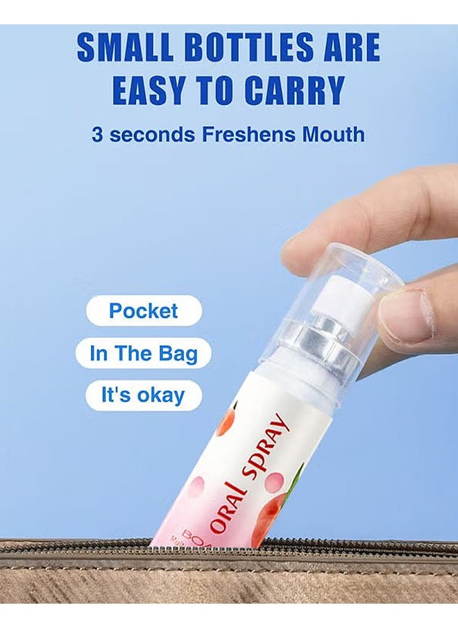 Multi Effeet Fresh Oral Spray 20ml, Bad Breath Treatment for Adults, White Peach Flavor Mouth Freshener, Effective Puriping Oral Air, Breath Freshener Spray, Oral Care Spray, Mouth Healthy Care