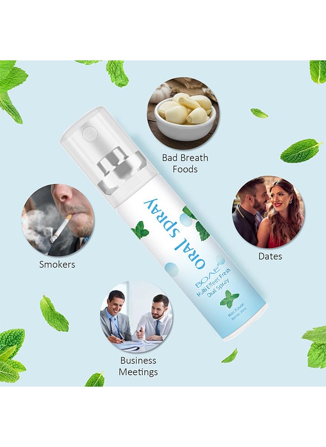 Multi Effeet Fresh Oral Spray 20ml, Bad Breath Treatment For Adults, Mint Flavor Mouth Freshener, Effective Mouth Spray, Breath Freshener Spray, Oral Care Spray, Mouth Healthy Care