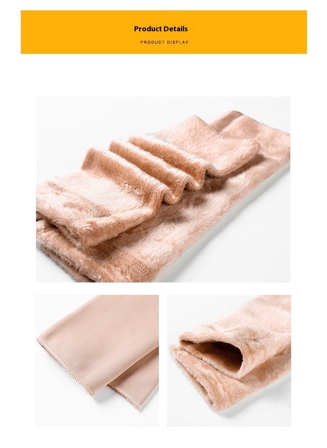 Winter Warm Thermal Elastic Knitted Plush Pads Protector for Outdoor Cycling Unisex, Opaque