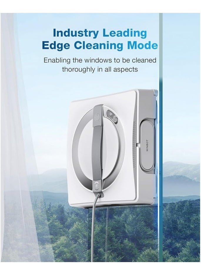 ECOVACS Winbot W2 Pro Omni Portable Window Cleaning Robot,Intelligent Cleaning with Three-Nozzle Wide-Angle Spray Technology,Win SLAM 4.0 Path Planning,Deep Edge Cleaning,5500Pa Suction Power,White