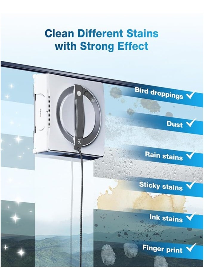 ECOVACS Winbot W2 Pro Omni Portable Window Cleaning Robot,Intelligent Cleaning with Three-Nozzle Wide-Angle Spray Technology,Win SLAM 4.0 Path Planning,Deep Edge Cleaning,5500Pa Suction Power,White