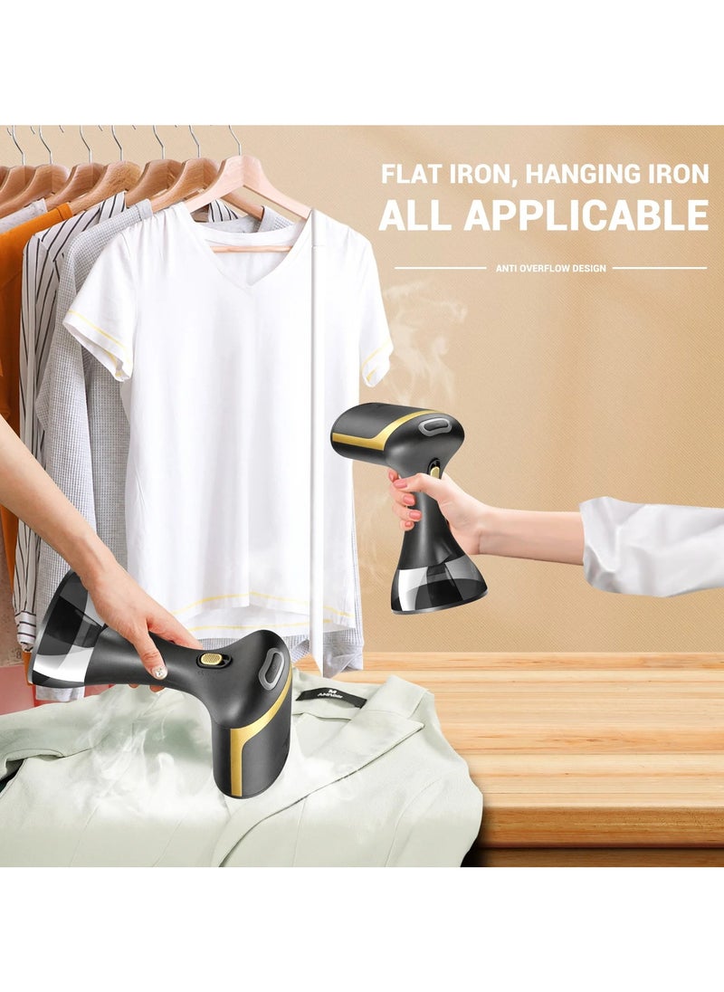 Steamer For Clothes, Handheld Garment Steamer, Vertical and horizontal ironing, Clothing Steam Iron, Dry Steam, Fabric Brush included