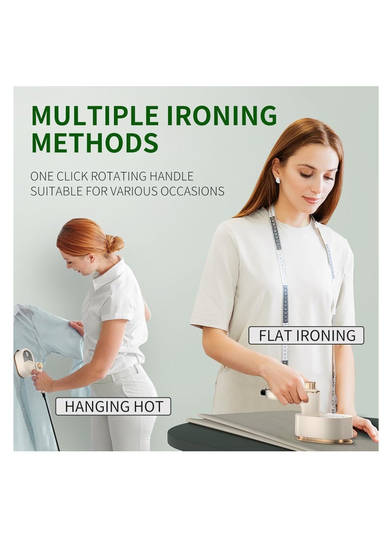 Mini Travel Steamer for Clothes – Portable Steam Iron for Home, Hotel, & Travel – Compact Garment Steamer, Travel Size, White, Essential for Dorm & Business Travel