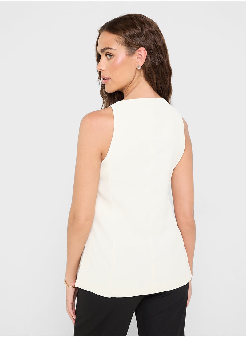 Button Down Longline Vest