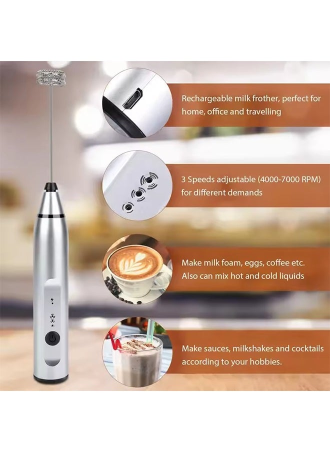 Portable Electric Milk Frothers Handheld Blender USB Mini Coffee Maker Whisk Mixer Cappuccino Cream Egg Beater Food Blender